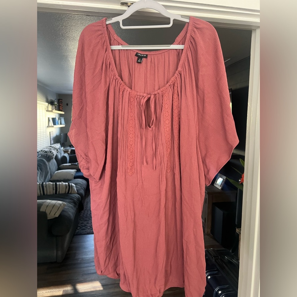 Torrid Size 4 Pink Boho Top